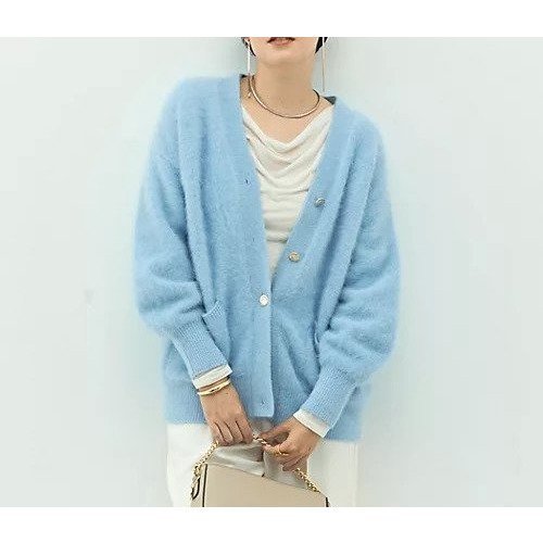 【ノーリーズソフィー/NOLLEY'S sophi】のカシミヤ混ヘアリーVネックカーディガン インテリア・キッズ・メンズ・レディースファッション・服の通販 founy(ファニー) https://founy.com/ ファッション Fashion レディースファッション Fashion for Women トップス・カットソー Cut & Sew Tops カーディガン・羽織り Layered Style Cardigans Vネックトップス V-Neck Tops / V-Cut Neckline Shirts 2025年 2025 2025-2026秋冬・A/W Autumn/Winter 2025–26 AW25–26 カーディガン Cardigan, Knitwear シンプル Simple, Minimal フォックス Fox, Fox Fur メタル Metal, Metal Parts |ID: prp329100004706947 ipo3291000000035165261