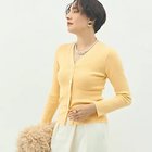 【ノーリーズソフィー/NOLLEY'S sophi】の《アンサンブル対応》《手洗い可能》カシミヤ混リブVネックカーディガン イエロー|ID: prp329100004706949 ipo3291000000033995817
