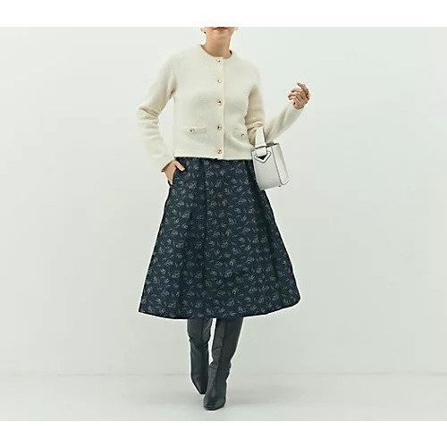 【ノーリーズ/NOLLEY'S】のウォッシャブル花柄ジャガードタックスカート 人気、トレンドファッション・服の通販 founy(ファニー) 　ファッション　Fashion　レディースファッション　Fashion for Women　スカート　Skirts　2025年　2025　2025-2026秋冬・A/W　Autumn/Winter 2025–26 AW25–26　ウォッシャブル　Machine Washable　シンプル　Simple, Minimal　フレア　Flare, Flared　other-3|ID: prp329100004706958 ipo3291000000033995864