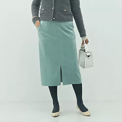 【ノーリーズ/NOLLEY'S】のウォッシャブルストレッチスエード切替タイトスカート インテリア・キッズ・メンズ・レディースファッション・服の通販 founy(ファニー) 　ファッション　Fashion　レディースファッション　Fashion for Women　スカート　Skirts　2025年　2025　2025-2026秋冬・A/W　Autumn/Winter 2025–26 AW25–26　シンプル　Simple, Minimal　ストレッチ　Stretch, Stretchy Fabric　ストレート　Straight, Straight Cut　タイトスカート　Pencil Skirt, Tight Skirt　人気　Popular, Best Seller　切替　Switching, Contrast Panel　ビジネス 仕事 通勤　Business / Work / Commuting　イエローグリーン|ID: prp329100004706963 ipo3291000000033995890