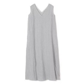 【プレインピープル/PLAIN PEOPLE】 リネンコットンストライプVネックワンピース人気、トレンドファッション・服の通販 founy(ファニー) ファッション Fashion レディースファッション Fashion for Women ワンピース Dresses ストライプ Stripe, Striped Pattern リネン Linen, Linen Fabric |ID:prp329100004706967