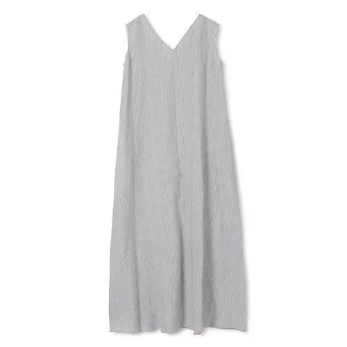 【プレインピープル/PLAIN PEOPLE】のリネンコットンストライプVネックワンピース 人気、トレンドファッション・服の通販 founy(ファニー) 　ファッション　Fashion　レディースファッション　Fashion for Women　ワンピース　Dresses　ストライプ　Stripe, Striped Pattern　リネン　Linen, Linen Fabric　other-2|ID: prp329100004706967 ipo3291000000033995913