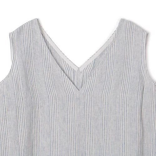 【プレインピープル/PLAIN PEOPLE】のリネンコットンストライプVネックワンピース 人気、トレンドファッション・服の通販 founy(ファニー) 　ファッション　Fashion　レディースファッション　Fashion for Women　ワンピース　Dresses　ストライプ　Stripe, Striped Pattern　リネン　Linen, Linen Fabric　other-3|ID: prp329100004706967 ipo3291000000033995914