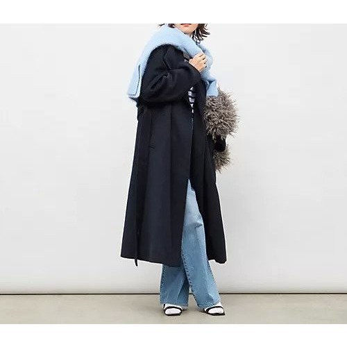 【ノーリーズソフィー/NOLLEY'S sophi】の【一部WEB限定色】アンゴラビーバーベルテッドロングコート インテリア・キッズ・メンズ・レディースファッション・服の通販 founy(ファニー) ファッション Fashion レディースファッション Fashion for Women アウター Coat / Outerwear Collection コート・ロングコート・ピーコート Long Coats, Peacoats & More 2025年 2025 2025-2026秋冬・A/W Autumn/Winter 2025–26 AW25–26 おすすめ Recommended / Our Picks アンゴラ Angora Knitwear ショート Short, Short Length トレンド Trend, Trending Now ロング Long, Long-Length エレガント 上品 Elegant ネイビー|ID: prp329100004706981 ipo3291000000033995978