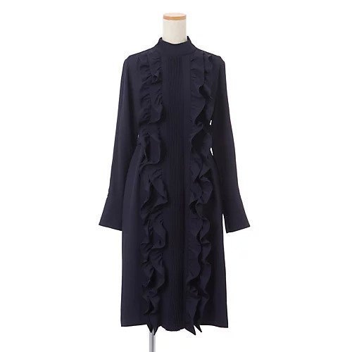 【レリタージュ マルティニーク/l'heritage martinique】のフリルドレス 人気、トレンドファッション・服の通販 founy(ファニー) 　ファッション　Fashion　レディースファッション　Fashion for Women　ワンピース　Dresses　フォーマル・パーティードレス・結婚式用ドレス　Elegant & Casual Dresses　ドレス　Dress, One-Piece　ハイネック　High Neck, Mock Neck　バランス　Balance, Style Balance　フリル　Frill, Ruffle　other-3|ID: prp329100004707972 ipo3291000000034004623