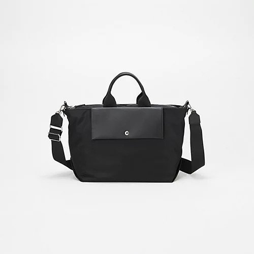 【トプカピ/TOPKAPI】の【Breath TOPKAPI】DAY TRIPPER デイトリッパー ナイロン 2way トートバッグ A4対応 インテリア・キッズ・メンズ・レディースファッション・服の通販 founy(ファニー) ファッション Fashion レディースファッション Fashion for Women バッグ Bags エレガント 上品 Elegant クール Cool, Chic 傘 Umbrella, Parasol ショルダー Shoulder, Shoulder Strap シルバー Silver, Metallic Silver スクエア Square, Square Shape 定番 Standard, Basic Item フォルム Silhouette, Form フラップ Flap, Flap Pocket ベーシック Basic, Essential ポケット Pocket, Pocket Detail 旅行 Travel ブラック|ID: prp329100004707984 ipo3291000000034004698