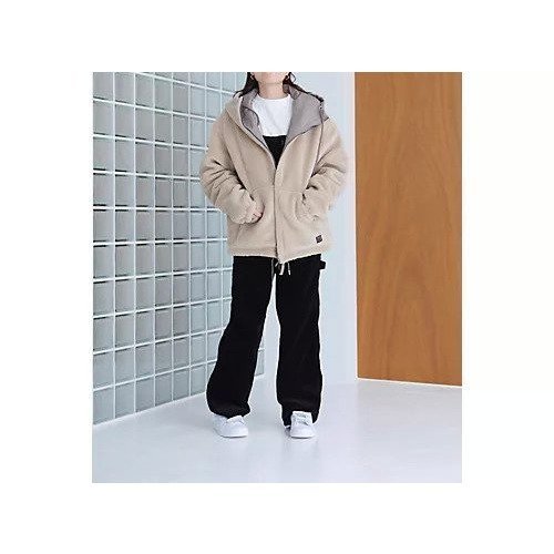 【タイオン/TAION】の【洗える】NON DOWN MILITARY REVERSIBLE BOA HOODIE 人気、トレンドファッション・服の通販 founy(ファニー) 　ファッション　Fashion　レディースファッション　Fashion for Women　インナー　Innerwear　ジャケット　Jacket, Outerwear　スリット　Slit, Slit Detail　ダウン　Down, Puffer　ドローコード　Drawcord, Drawstring Cord　フォルム　Silhouette, Form　ポケット　Pocket, Pocket Detail　リバーシブル　Reversible, Two-Sided　洗える　Machine Washable　other-3|ID: prp329100004708007 ipo3291000000034004869