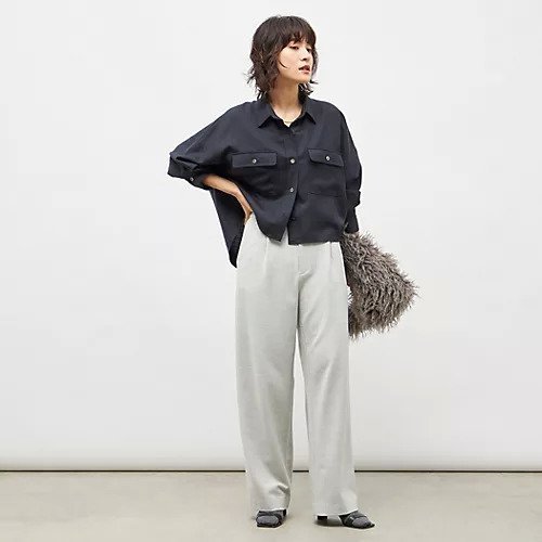 【ノーリーズソフィー/NOLLEY'S sophi】のウォッシャブル両面起毛ヘリンボーン/ストライプセミワイドパンツ インテリア・キッズ・メンズ・レディースファッション・服の通販 founy(ファニー) 　ファッション　Fashion　レディースファッション　Fashion for Women　パンツ　Pants & Trousers　2025年　2025　2025-2026秋冬・A/W　Autumn/Winter 2025–26 AW25–26　なめらか　Smooth, Silky Texture　ウォッシャブル　Machine Washable　ストライプ　Stripe, Striped Pattern　ストレッチ　Stretch, Stretchy Fabric　ワイド　Wide, Wide Fit　人気　Popular, Best Seller　今季　This Season, Current Season　定番　Standard, Basic Item　無地　Plain, Solid Color　ライトグレー|ID: prp329100004708176 ipo3291000000034005876