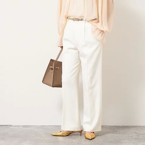 【ノーリーズ/NOLLEY'S】のフラノセミワイドパンツ インテリア・キッズ・メンズ・レディースファッション・服の通販 founy(ファニー) 　ファッション　Fashion　レディースファッション　Fashion for Women　パンツ　Pants & Trousers　2025年　2025　2025-2026秋冬・A/W　Autumn/Winter 2025–26 AW25–26　サテン　Satin, Glossy Fabric　ストレッチ　Stretch, Stretchy Fabric　スニーカー　Sneakers, Trainers　センター　Center, Center Line　ポケット　Pocket, Pocket Detail　ワイド　Wide, Wide Fit　人気　Popular, Best Seller　冬　Winter / This Winter　ビジネス 仕事 通勤　Business / Work / Commuting　オフホワイト|ID: prp329100004708181 ipo3291000000034005914