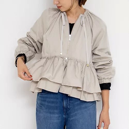 【ノーリーズ/NOLLEY'S】の【MARILYN MOON/マリリーンムーン】スパイラルタフタラッフルブルゾン 人気、トレンドファッション・服の通販 founy(ファニー) 　ファッション　Fashion　レディースファッション　Fashion for Women　アウター　Coat / Outerwear Collection　ブルゾンジャケット・スポーティアウター　Blouson Jackets　エレガント 上品　Elegant　ギャザー　Gathered, Ruffled　バランス　Balance, Style Balance　フロント　Front, Front Design　ブルゾン　Blouson, Bomber Jacket　ボトム　Bottoms, Lower Wear　ポケット　Pocket, Pocket Detail　モダン　Modern, Contemporary　ラッフル　Ruffle, Frill　おすすめ　Recommended / Our Picks　2025年　2025　2025-2026秋冬・A/W　Autumn/Winter 2025–26 AW25–26　 other-1|ID: prp329100004708198 ipo3291000000034006016