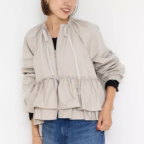 【ノーリーズ/NOLLEY'S】の【MARILYN MOON/マリリーンムーン】スパイラルタフタラッフルブルゾン 人気、トレンドファッション・服の通販 founy(ファニー) 　ファッション　Fashion　レディースファッション　Fashion for Women　アウター　Coat / Outerwear Collection　ブルゾンジャケット・スポーティアウター　Blouson Jackets　エレガント 上品　Elegant　ギャザー　Gathered, Ruffled　バランス　Balance, Style Balance　フロント　Front, Front Design　ブルゾン　Blouson, Bomber Jacket　ボトム　Bottoms, Lower Wear　ポケット　Pocket, Pocket Detail　モダン　Modern, Contemporary　ラッフル　Ruffle, Frill　おすすめ　Recommended / Our Picks　2025年　2025　2025-2026秋冬・A/W　Autumn/Winter 2025–26 AW25–26　other-2|ID: prp329100004708198 ipo3291000000034006019