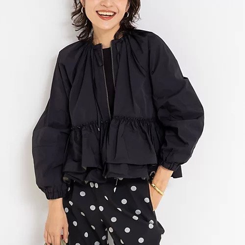 【ノーリーズ/NOLLEY'S】の【MARILYN MOON/マリリーンムーン】スパイラルタフタラッフルブルゾン インテリア・キッズ・メンズ・レディースファッション・服の通販 founy(ファニー) https://founy.com/ ファッション Fashion レディースファッション Fashion for Women アウター Coat / Outerwear Collection ブルゾンジャケット・スポーティアウター Blouson Jackets エレガント 上品 Elegant ギャザー Gathered, Ruffled バランス Balance, Style Balance フロント Front, Front Design ブルゾン Blouson, Bomber Jacket ボトム Bottoms, Lower Wear ポケット Pocket, Pocket Detail モダン Modern, Contemporary ラッフル Ruffle, Frill おすすめ Recommended / Our Picks 2025年 2025 2025-2026秋冬・A/W Autumn/Winter 2025–26 AW25–26 |ID: prp329100004708198 ipo3291000000034495946