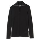 【ジル サンダー/JIL SANDER】のT-SHIRT 021 TN LS W/ZIP 人気、トレンドファッション・服の通販 founy(ファニー) ファッション Fashion レディースファッション Fashion for Women トップス・カットソー Cut & Sew Tops シャツ・ブラウス・オフィスカジュアル Elegant Blouses & Button-Ups ロングTシャツ・Tシャツ Longline T-Shirts & Tees 2025年 2025 2025-2026秋冬・A/W Autumn/Winter 2025–26 AW25–26 ジップ Zip, Zipper ハイネック High Neck, Mock Neck フィット Fit, Slim Fit thumbnail BLACK|ID: prp329100004709224 ipo3291000000034015755
