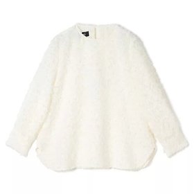 【シンメ/SINME】のシャギーブラウス 人気、トレンドファッション・服の通販 founy(ファニー) ファッション Fashion レディースファッション Fashion for Women トップス・カットソー Cut & Sew Tops シャツ・ブラウス・オフィスカジュアル Elegant Blouses & Button-Ups スリット Slit, Slit Detail デニム Denim, Jeans Material ラウンド Round, Round Neck 洗える Machine Washable |ID:prp329100004709229