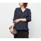 【ノーリーズソフィー/NOLLEY'S sophi】のウォッシャブルバックサテンジョーゼットオープンカラーブラウス ネイビー|ID: prp329100004709236 ipo3291000000034015846