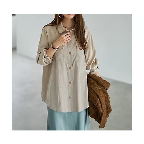 【スタイルデリ/STYLE DELI】のピーチツイルオーバーサイズシャツ インテリア・キッズ・メンズ・レディースファッション・服の通販 founy(ファニー) 　ファッション　Fashion　レディースファッション　Fashion for Women　トップス・カットソー　Cut & Sew Tops　シャツ・ブラウス・オフィスカジュアル　Elegant Blouses & Button-Ups　コーデュロイ　Corduroy, Cord Fabric　人気　Popular, Best Seller　パターン　Pattern, Design Print　ピーチ　Peach, Soft Touch　フラップ　Flap, Flap Pocket　ポケット　Pocket, Pocket Detail　冬　Winter / This Winter　A/W・秋冬　Autumn/Winter　旅行　Travel　ライトベージュ|ID: prp329100004709242 ipo3291000000034015900