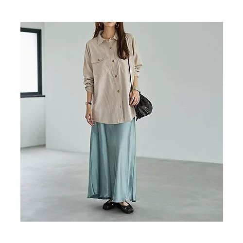 【スタイルデリ/STYLE DELI】のピーチツイルオーバーサイズシャツ 人気、トレンドファッション・服の通販 founy(ファニー) 　ファッション　Fashion　レディースファッション　Fashion for Women　トップス・カットソー　Cut & Sew Tops　シャツ・ブラウス・オフィスカジュアル　Elegant Blouses & Button-Ups　コーデュロイ　Corduroy, Cord Fabric　人気　Popular, Best Seller　パターン　Pattern, Design Print　ピーチ　Peach, Soft Touch　フラップ　Flap, Flap Pocket　ポケット　Pocket, Pocket Detail　冬　Winter / This Winter　A/W・秋冬　Autumn/Winter　旅行　Travel　other-3|ID: prp329100004709242 ipo3291000000034015904