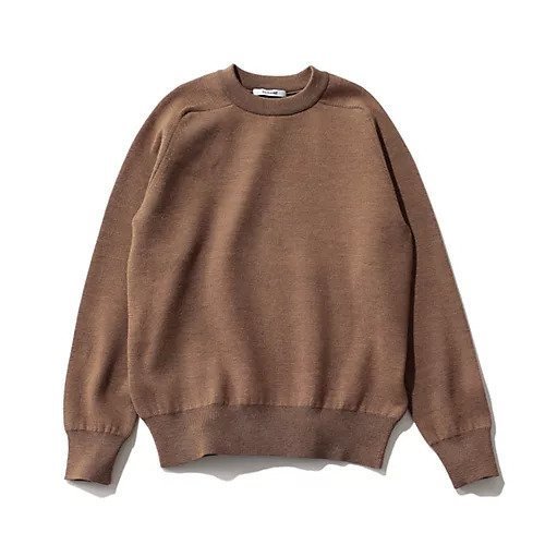 【スローン/SLOANE】の【HAPPY PLUS STORE 水晶玉子】12G天竺 ダブルフェイスクルーネック インテリア・キッズ・メンズ・レディースファッション・服の通販 founy(ファニー) 　ファッション　Fashion　レディースファッション　Fashion for Women　コラボ　Collaboration, Collab　シンプル　Simple, Minimal　ダブル　Double, Double-Breasted　フェイス　Face, Facial Design　ベーシック　Basic, Essential　エレガント 上品　Elegant　ブラウン|ID: prp329100004709255 ipo3291000000034016027