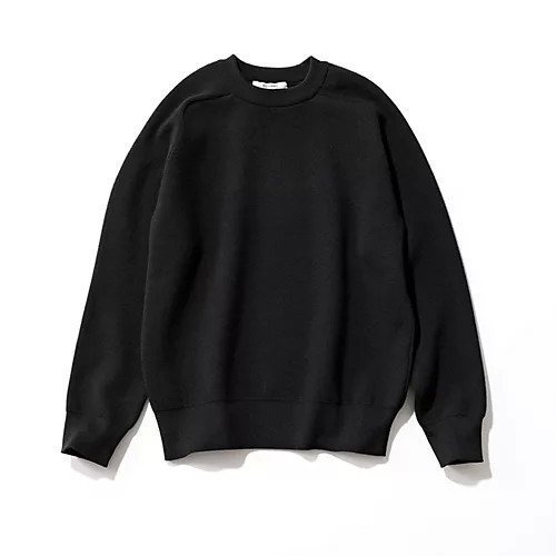 【スローン/SLOANE】の【HAPPY PLUS STORE 水晶玉子】12G天竺 ダブルフェイスクルーネック インテリア・キッズ・メンズ・レディースファッション・服の通販 founy(ファニー) 　ファッション　Fashion　レディースファッション　Fashion for Women　コラボ　Collaboration, Collab　シンプル　Simple, Minimal　ダブル　Double, Double-Breasted　フェイス　Face, Facial Design　ベーシック　Basic, Essential　エレガント 上品　Elegant　ブラック|ID: prp329100004709255 ipo3291000000034016032