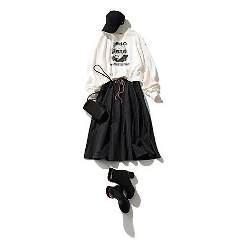 【スアデオ/suadeo】の【亀恭子さんコラボ】スポーティタフタスカート 人気、トレンドファッション・服の通販 founy(ファニー) 　ファッション　Fashion　レディースファッション　Fashion for Women　スカート　Skirts　ギャザー　Gathered, Ruffled　コラボ　Collaboration, Collab　スウェット / スエット　Sweatshirt, Sweatwear　スピンドル　Spindle, Drawcord　スポーティ　Sporty, Casual Athletic　レギュラー　Regular, Standard Fit　ロング　Long, Long-Length　今季　This Season, Current Season　洗える　Machine Washable　other-3|ID: prp329100004709267 ipo3291000000034016107