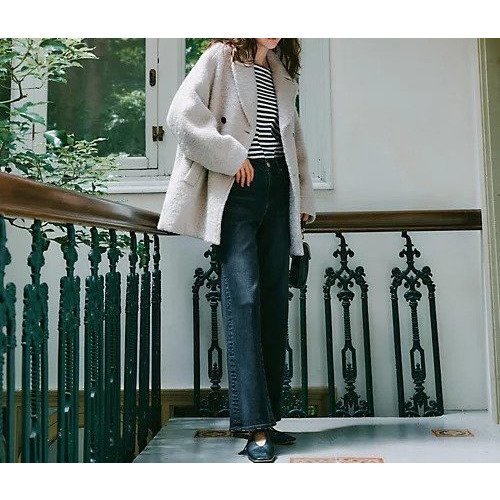 【ティッカ/TICCA】のループウールピーコート 人気、トレンドファッション・服の通販 founy(ファニー) 　ファッション　Fashion　レディースファッション　Fashion for Women　アウター　Coat / Outerwear Collection　コート・ロングコート・ピーコート　Long Coats, Peacoats & More　バランス　Balance, Style Balance　フィット　Fit, Slim Fit　ポケット　Pocket, Pocket Detail　ループ　Loop, Loop Knit　別注　Limited Edition, Custom Order　other-3|ID: prp329100004709336 ipo3291000000034016638