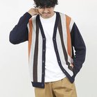 【ノーリーズ グッドマン/NOLLEY'S goodman / MEN】のウォッシャブル 抗菌加工 フロントストライプ 7Gカーディガン 25AW ネイビー|ID: prp329100004709356 ipo3291000000034016806