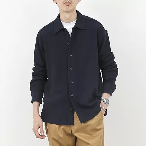 【ノーリーズ グッドマン/NOLLEY'S goodman / MEN】のウォッシャブル ニットシャツ 25AW インテリア・キッズ・メンズ・レディースファッション・服の通販 founy(ファニー) 　ファッション　Fashion　メンズファッション　Fashion for Men　2025年　2025　2025-2026秋冬・A/W　Autumn/Winter 2025–26 AW25–26　ウォッシャブル　Machine Washable　カーディガン　Cardigan, Knitwear　ストレッチ　Stretch, Stretchy Fabric　ボックス　Boxy, Box Shape　リラックス　Relax, Relaxed Fit　ワイド　Wide, Wide Fit　A/W・秋冬　Autumn/Winter　ネイビー|ID: prp329100004709360 ipo3291000000034016843