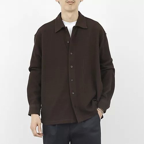 【ノーリーズ グッドマン/NOLLEY'S goodman / MEN】のウォッシャブル ニットシャツ 25AW インテリア・キッズ・メンズ・レディースファッション・服の通販 founy(ファニー) 　ファッション　Fashion　メンズファッション　Fashion for Men　2025年　2025　2025-2026秋冬・A/W　Autumn/Winter 2025–26 AW25–26　ウォッシャブル　Machine Washable　カーディガン　Cardigan, Knitwear　ストレッチ　Stretch, Stretchy Fabric　ボックス　Boxy, Box Shape　リラックス　Relax, Relaxed Fit　ワイド　Wide, Wide Fit　A/W・秋冬　Autumn/Winter　ブラウン|ID: prp329100004709360 ipo3291000000034016845