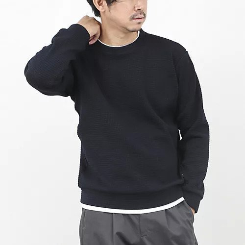 【ノーリーズ グッドマン/NOLLEY'S goodman / MEN】のウォッシャブルワッフルクォーターCN 25AW インテリア・キッズ・メンズ・レディースファッション・服の通販 founy(ファニー) 　ファッション　Fashion　メンズファッション　Fashion for Men　2025年　2025　2025-2026秋冬・A/W　Autumn/Winter 2025–26 AW25–26　インナー　Innerwear　スウェット / スエット　Sweatshirt, Sweatwear　ストレッチ　Stretch, Stretchy Fabric　ワッフル　Waffle, Waffle Knit　秋　Autumn　A/W・秋冬　Autumn/Winter　ネイビー|ID: prp329100004709362 ipo3291000000034016864