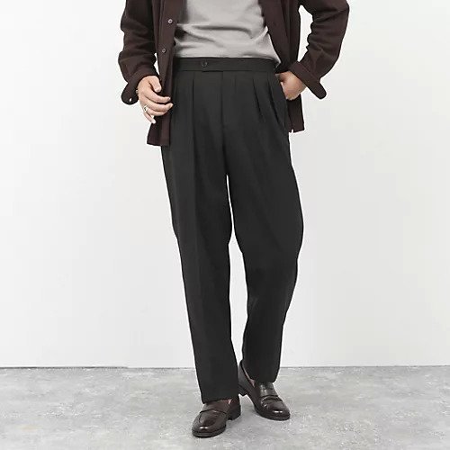 【ノーリーズ グッドマン/NOLLEY'S goodman / MEN】のSOLOTEX ストレッチサキソニー NSN2タックスラックス 25AW インテリア・キッズ・メンズ・レディースファッション・服の通販 founy(ファニー) 　ファッション　Fashion　メンズファッション　Fashion for Men　ジャケット　Jacket, Outerwear　ストレッチ　Stretch, Stretchy Fabric　スラックス　Slacks, Dress Pants　スリム　Slim, Slim Fit　ループ　Loop, Loop Knit　ワイド　Wide, Wide Fit　おすすめ　Recommended / Our Picks　ビジネス 仕事 通勤　Business / Work / Commuting　2025年　2025　2025-2026秋冬・A/W　Autumn/Winter 2025–26 AW25–26　ブラック|ID: prp329100004709368 ipo3291000000034016899
