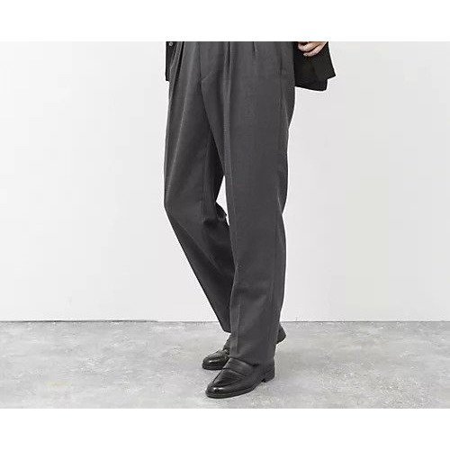 【ノーリーズ グッドマン/NOLLEY'S goodman / MEN】のSOLOTEX ストレッチサキソニー NSN2タックスラックス 25AW インテリア・キッズ・メンズ・レディースファッション・服の通販 founy(ファニー) 　ファッション　Fashion　メンズファッション　Fashion for Men　ジャケット　Jacket, Outerwear　ストレッチ　Stretch, Stretchy Fabric　スラックス　Slacks, Dress Pants　スリム　Slim, Slim Fit　ループ　Loop, Loop Knit　ワイド　Wide, Wide Fit　おすすめ　Recommended / Our Picks　ビジネス 仕事 通勤　Business / Work / Commuting　2025年　2025　2025-2026秋冬・A/W　Autumn/Winter 2025–26 AW25–26　チャコールグレー|ID: prp329100004709368 ipo3291000000034016901