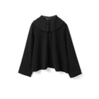 【ミズイロ インド/mizuiro ind】のプリーツカラーシャツプルオーバー ブラックA|ID: prp329100004710700 ipo3291000000035904829