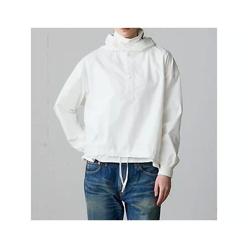 【ミディウミ/MidiUmi】のフード付きプルオーバーシャツ インテリア・キッズ・メンズ・レディースファッション・服の通販 founy(ファニー) 　ファッション　Fashion　レディースファッション　Fashion for Women　トップス・カットソー　Cut & Sew Tops　シャツ・ブラウス・オフィスカジュアル　Elegant Blouses & Button-Ups　カジュアルプルオーバー・ニットトップス　Pullovers & Knit Tops / Casual Pullovers　インナー　Innerwear　タイプライター　Typewriter Fabric, Crisp Cotton　トレーナー　Sweatshirt, Trainer　パーカー　Hoodie, Parka　A/W・秋冬　Autumn/Winter　オフホワイト|ID: prp329100004710706 ipo3291000000034027664