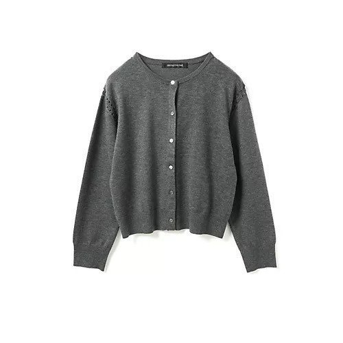 【ミズイロ インド/mizuiro ind】のクルーネックカーディガンクロシェ インテリア・キッズ・メンズ・レディースファッション・服の通販 founy(ファニー) 　ファッション　Fashion　レディースファッション　Fashion for Women　トップス・カットソー　Cut & Sew Tops　カーディガン・羽織り　Layered Style Cardigans　かぎ針　Crochet　シンプル　Simple, Minimal　ベーシック　Basic, Essential　冬　Winter / This Winter　チャコールグレー|ID: prp329100004710710 ipo3291000000035904960