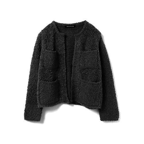 【ミズイロ インド/mizuiro ind】のポケット付きヘアリークルーネックカーディガン インテリア・キッズ・メンズ・レディースファッション・服の通販 founy(ファニー) ファッション Fashion レディースファッション Fashion for Women トップス・カットソー Cut & Sew Tops カーディガン・羽織り Layered Style Cardigans カーディガン Cardigan, Knitwear フロント Front, Front Design ベスト Vest, Waistcoat ポケット Pocket, Pocket Detail モコモコ Fuzzy, Fluffy 秋 Autumn ブラック|ID: prp329100004710712 ipo3291000000034027723