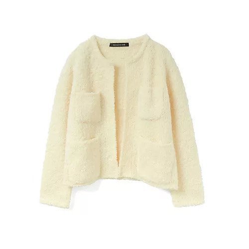 【ミズイロ インド/mizuiro ind】のポケット付きヘアリークルーネックカーディガン インテリア・キッズ・メンズ・レディースファッション・服の通販 founy(ファニー) ファッション Fashion レディースファッション Fashion for Women トップス・カットソー Cut & Sew Tops カーディガン・羽織り Layered Style Cardigans カーディガン Cardigan, Knitwear フロント Front, Front Design ベスト Vest, Waistcoat ポケット Pocket, Pocket Detail モコモコ Fuzzy, Fluffy 秋 Autumn アイボリー|ID: prp329100004710712 ipo3291000000034027724
