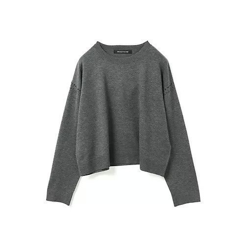 【ミズイロ インド/mizuiro ind】のクルーネックワイドチュニッククロシェ インテリア・キッズ・メンズ・レディースファッション・服の通販 founy(ファニー) 　ファッション　Fashion　レディースファッション　Fashion for Women　トップス・カットソー　Cut & Sew Tops　かぎ針　Crochet　シンプル　Simple, Minimal　ベーシック　Basic, Essential　冬　Winter / This Winter　チャコールグレー|ID: prp329100004710716 ipo3291000000035904906