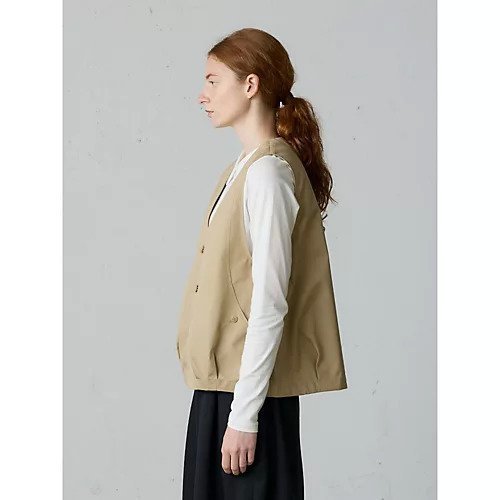 【ミディウミ/MidiUmi】のコクーン型ワークベスト 人気、トレンドファッション・服の通販 founy(ファニー) 　ファッション　Fashion　レディースファッション　Fashion for Women　アウター　Coat / Outerwear Collection　トップス・カットソー　Cut & Sew Tops　ベスト&ジレ / 重ね着スタイル　Vests & Gilets　コクーン　Cocoon, Cocoon Silhouette　シンプル　Simple, Minimal　パターン　Pattern, Design Print　フロント　Front, Front Design　ベスト　Vest, Waistcoat　ポケット　Pocket, Pocket Detail　ワーク　Workwear, Utility Style　other-2|ID: prp329100004710719 ipo3291000000035904780