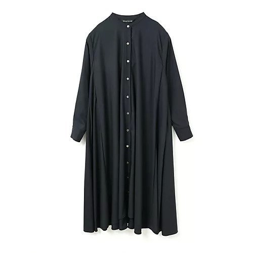 【ミズイロ インド/mizuiro ind】のT/Rスタンドカラーフレアワンピース インテリア・キッズ・メンズ・レディースファッション・服の通販 founy(ファニー) 　ファッション　Fashion　レディースファッション　Fashion for Women　ワンピース　Dresses　オケージョン　Occasion Wear　スタンド　Stand Collar, Upright Stand　フレア　Flare, Flared　フロント　Front, Front Design　人気　Popular, Best Seller　定番　Standard, Basic Item　羽織　Haori, Light Jacket　ネイビー|ID: prp329100004710743 ipo3291000000034027940