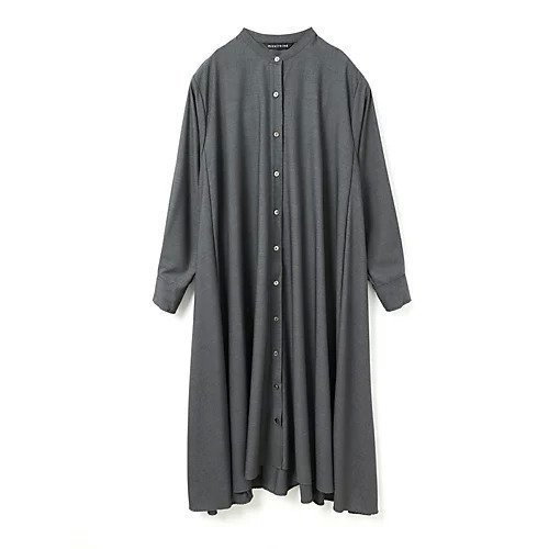 【ミズイロ インド/mizuiro ind】のT/Rスタンドカラーフレアワンピース インテリア・キッズ・メンズ・レディースファッション・服の通販 founy(ファニー) 　ファッション　Fashion　レディースファッション　Fashion for Women　ワンピース　Dresses　オケージョン　Occasion Wear　スタンド　Stand Collar, Upright Stand　フレア　Flare, Flared　フロント　Front, Front Design　人気　Popular, Best Seller　定番　Standard, Basic Item　羽織　Haori, Light Jacket　チャコールグレー|ID: prp329100004710743 ipo3291000000034027945