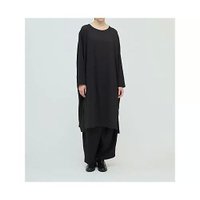 【ミズイロ インド/mizuiro ind】のクルーネックロングワンピース 人気、トレンドファッション・服の通販 founy(ファニー) ファッション Fashion レディースファッション Fashion for Women ワンピース Dresses カットソー Cut and Sewn Top シンプル Simple, Minimal スリット Slit, Slit Detail ボトム Bottoms, Lower Wear ロング Long, Long-Length 夏 Summer |ID:prp329100004710746
