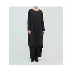 【ミズイロ インド/mizuiro ind】のクルーネックロングワンピース 人気、トレンドファッション・服の通販 founy(ファニー) ファッション Fashion レディースファッション Fashion for Women ワンピース Dresses カットソー Cut and Sewn Top シンプル Simple, Minimal スリット Slit, Slit Detail ボトム Bottoms, Lower Wear ロング Long, Long-Length 夏 Summer thumbnail ブラック|ID: prp329100004710746 ipo3291000000034027960
