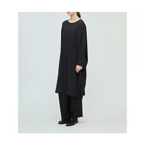 【ミズイロ インド/mizuiro ind】のクルーネックロングワンピース 人気、トレンドファッション・服の通販 founy(ファニー) 　ファッション　Fashion　レディースファッション　Fashion for Women　ワンピース　Dresses　カットソー　Cut and Sewn Top　シンプル　Simple, Minimal　スリット　Slit, Slit Detail　ボトム　Bottoms, Lower Wear　ロング　Long, Long-Length　夏　Summer　other-2|ID: prp329100004710746 ipo3291000000034027966