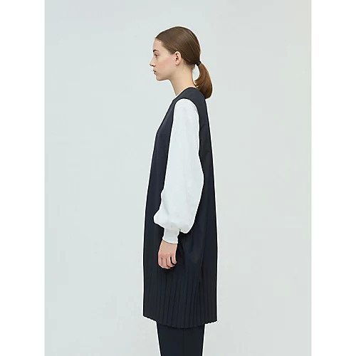 【ミズイロ インド/mizuiro ind】のプリーツヘムノースリーブワンピース 人気、トレンドファッション・服の通販 founy(ファニー) 　ファッション　Fashion　レディースファッション　Fashion for Women　ワンピース　Dresses　おすすめ　Recommended / Our Picks　オケージョン　Occasion Wear　ノースリーブ　Sleeveless, No-Sleeve　プリーツ　Pleats, Pleated　ベスト　Vest, Waistcoat　エレガント 上品　Elegant　夏　Summer　秋　Autumn　other-3|ID: prp329100004710749 ipo3291000000034027985