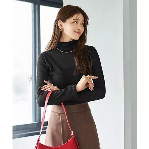 【スタイルデリ/STYLE DELI】のテクスチャーインナータートルトップス インテリア・キッズ・メンズ・レディースファッション・服の通販 founy(ファニー) 　ファッション　Fashion　レディースファッション　Fashion for Women　トップス・カットソー　Cut & Sew Tops　インナー　Innerwear　秋　Autumn　カットソー　Cut and Sewn Top　キャミソール　Camisole, Spaghetti Strap Top　サロペット　Overalls, Salopette　シアー　Sheer, See-Through　ジャケット　Jacket, Outerwear　ハイネック　High Neck, Mock Neck　フェイス　Face, Facial Design　ブルゾン　Blouson, Bomber Jacket　ポケット　Pocket, Pocket Detail　ミックス　Mix, Mixed Style　夏　Summer　ブラック|ID: prp329100004712205 ipo3291000000034037199