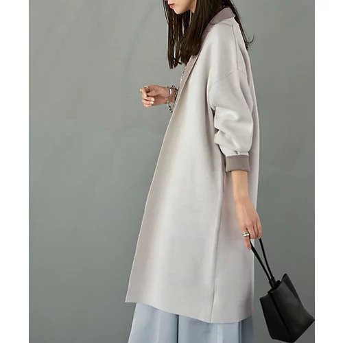 【スタイルデリ/STYLE DELI】のダブルフェイスコーディガン インテリア・キッズ・メンズ・レディースファッション・服の通販 founy(ファニー) 　ファッション　Fashion　レディースファッション　Fashion for Women　秋　Autumn　クール　Cool, Chic　コーディガン　Coatigan, Knit Coat　シンプル　Simple, Minimal　スリット　Slit, Slit Detail　ダブル　Double, Double-Breasted　トッパー　Topper, Light Cardigan　定番　Standard, Basic Item　人気　Popular, Best Seller　フェイス　Face, Facial Design　フラット　Flat, Flat Shoes　ブルゾン　Blouson, Bomber Jacket　ポケット　Pocket, Pocket Detail　リバーシブル　Reversible, Two-Sided　ロング　Long, Long-Length　A/W・秋冬　Autumn/Winter　夏　Summer　グレイッシュホワイト|ID: prp329100004712209 ipo3291000000034037238