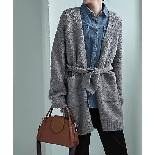 【スタイルデリ/STYLE DELI】のあったかモコモコニットガウン インテリア・キッズ・メンズ・レディースファッション・服の通販 founy(ファニー) 　ファッション　Fashion　レディースファッション　Fashion for Women　トップス・カットソー　Cut & Sew Tops　ニット　Knit Tops & Sweaters　イエロー　Yellow　ガウン　Gown, Robe　シンプル　Simple, Minimal　ベーシック　Basic, Essential　ポケット　Pocket, Pocket Detail　ミックス　Mix, Mixed Style　リラックス　Relax, Relaxed Fit　ループ　Loop, Loop Knit　冬　Winter / This Winter　A/W・秋冬　Autumn/Winter　ライトグレー|ID: prp329100004712212 ipo3291000000034037258