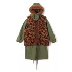 【ミュベール/MUVEIL】のフラワープリントベスト付きモッズコート khaki|ID: prp329100004714085 ipo3291000000034941527