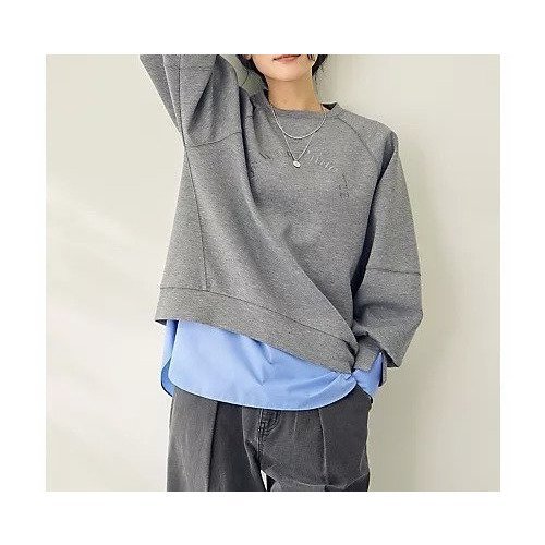 【エニー/ANY】のロゴ刺繍ダンボールトレーナー インテリア・キッズ・メンズ・レディースファッション・服の通販 founy(ファニー) ファッション Fashion レディースファッション Fashion for Women インナー Innerwear ストレッチ Stretch, Stretchy Fabric スリット Slit, Slit Detail デニム Denim, Jeans Material トレーナー Sweatshirt, Trainer ボトム Bottoms, Lower Wear ワンポイント One Point, Statement Accent おすすめ Recommended / Our Picks エレガント 上品 Elegant グレー|ID: prp329100004714092 ipo3291000000034057128