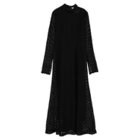 【クラネ/CLANE】の3D FLOWER LACE SLASH NECK ONEPIECE BLACK|ID:prp329100004714109